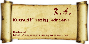 Kutnyánszky Adrienn névjegykártya