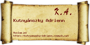 Kutnyánszky Adrienn névjegykártya